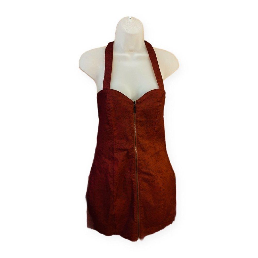 Insight Red Animal Print Mini Dress sz US 4